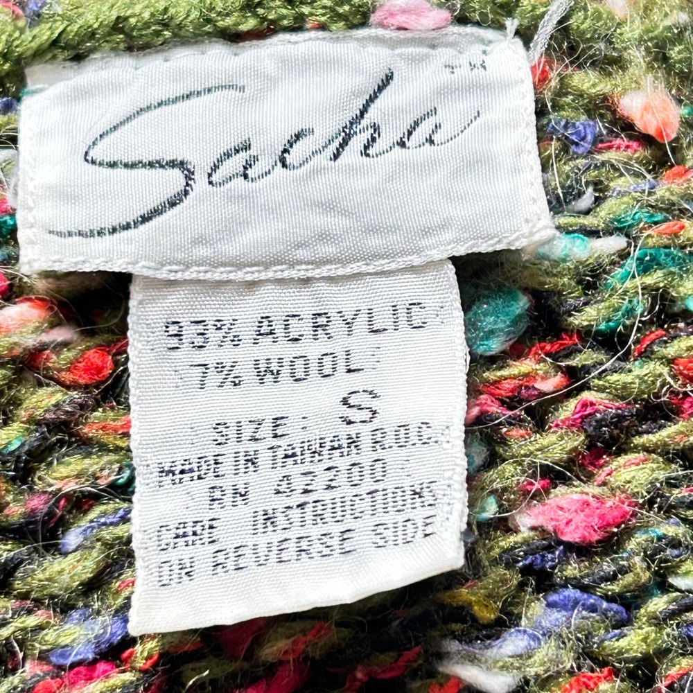 Sacha Women Multicolored Speckled Sweater Crew Neck Long Sleeve Size S Wool Blnd - Picture 5 of 6